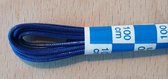1 paar dunne ronde modeveter 100cm wax kobalt blauw