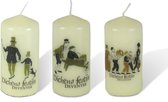 Spant7  Dickens festijn – Luxe kaarsen – 12 cm (set van 3)