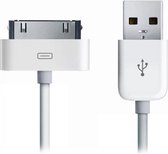 Scanpart Apple dock connector laad en datakabel 1 meter - 30-pin - Geschikt voor iPhone 3 3GS 4 4S - iPad 2 en 3 - USB 2.0 - Wit - Alternatief