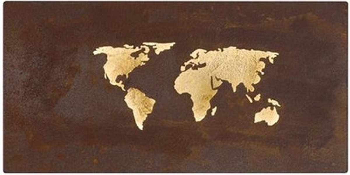 Wofi - Linda - Wandlamp - Led - Goud kleur - landkaart 60 x 30 cm