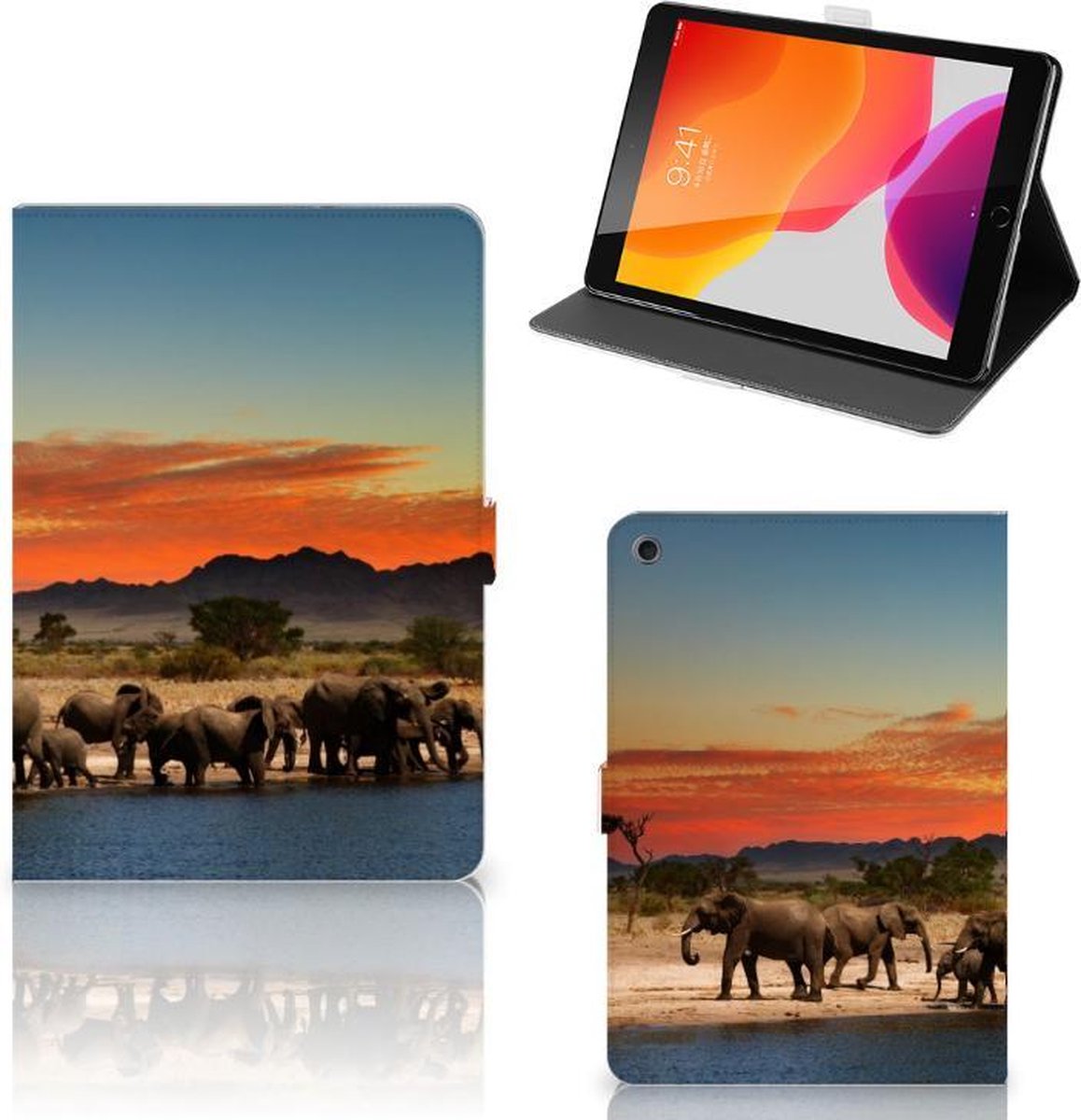 iPad 10.2 2019 | iPad 10.2 2020 | 10.2 2021 Flip Case Olifanten