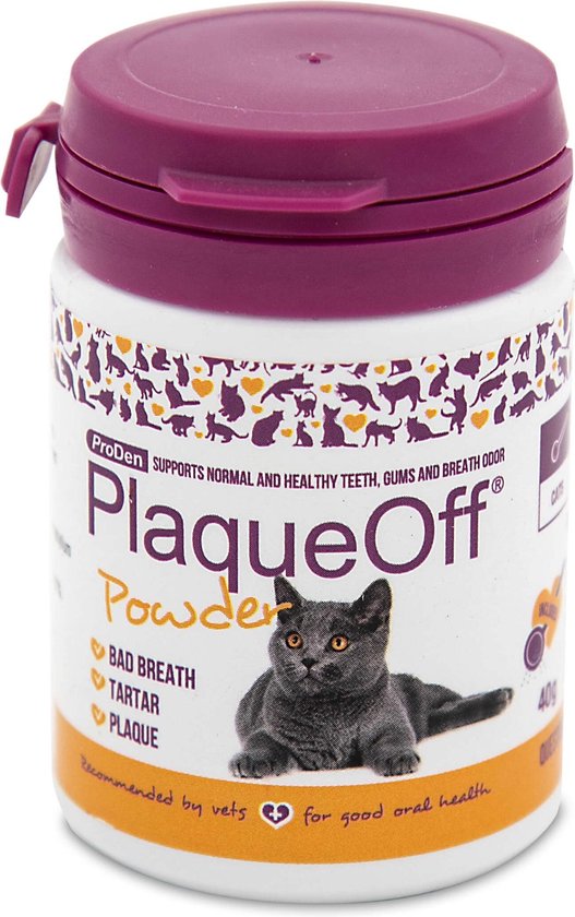 ProDen PlaqueOff - Natuurlijke gebitsreiniging voor katten - 40 gram - Proden