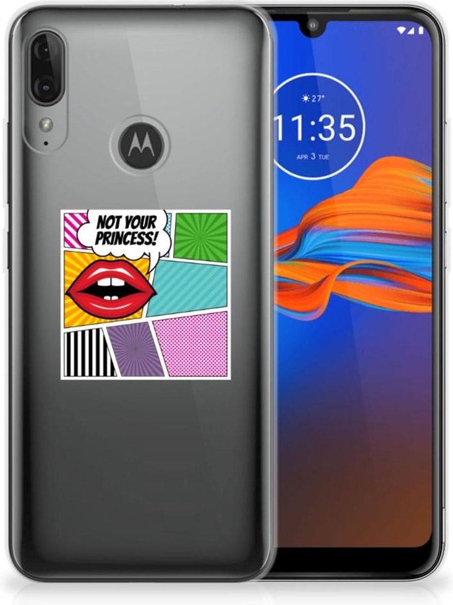 Motorola Moto E6 Plus Silicone Back Cover Popart Princess