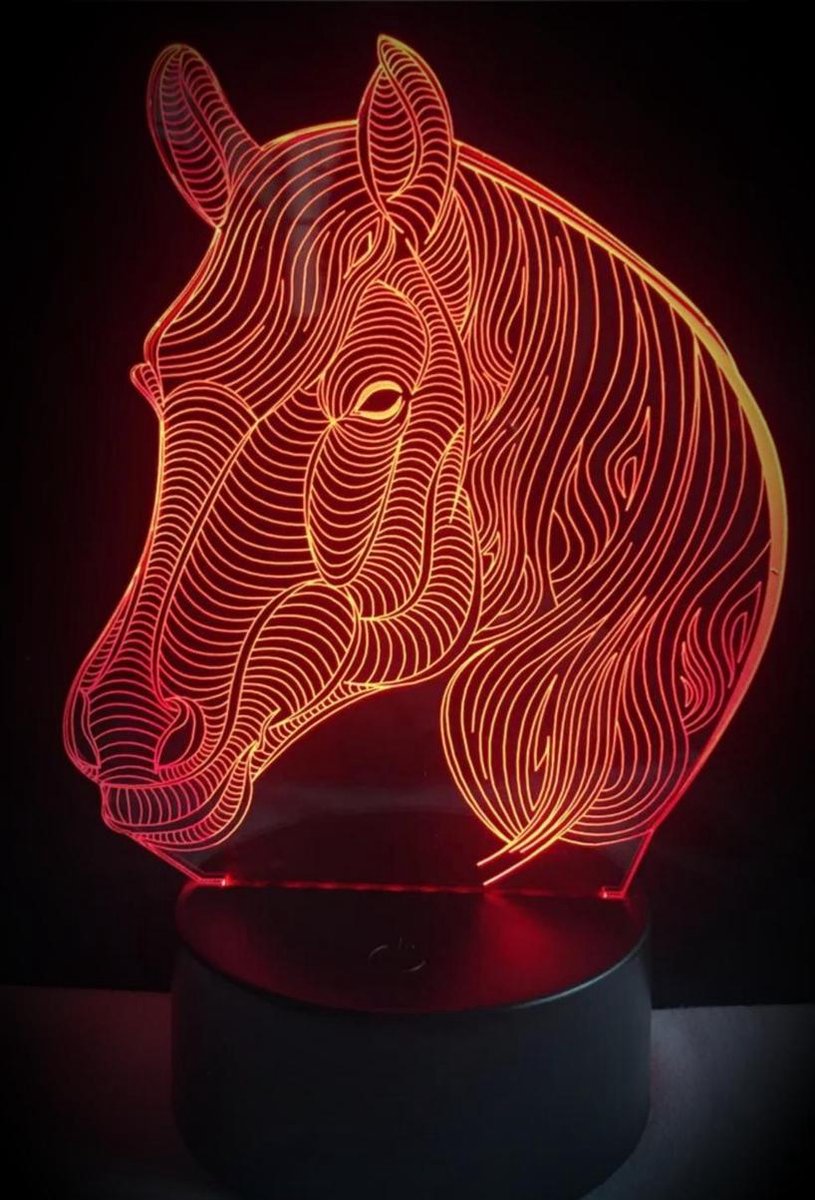 vergeven Sportman monster 3D led lamp MOOI PAARDEN HOOFD | bol.com