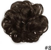 Messy hair bun scrunchie brown #8