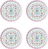 Jill - Set van 4 ontbijtborden 20 cm - Turquoise - Melamine