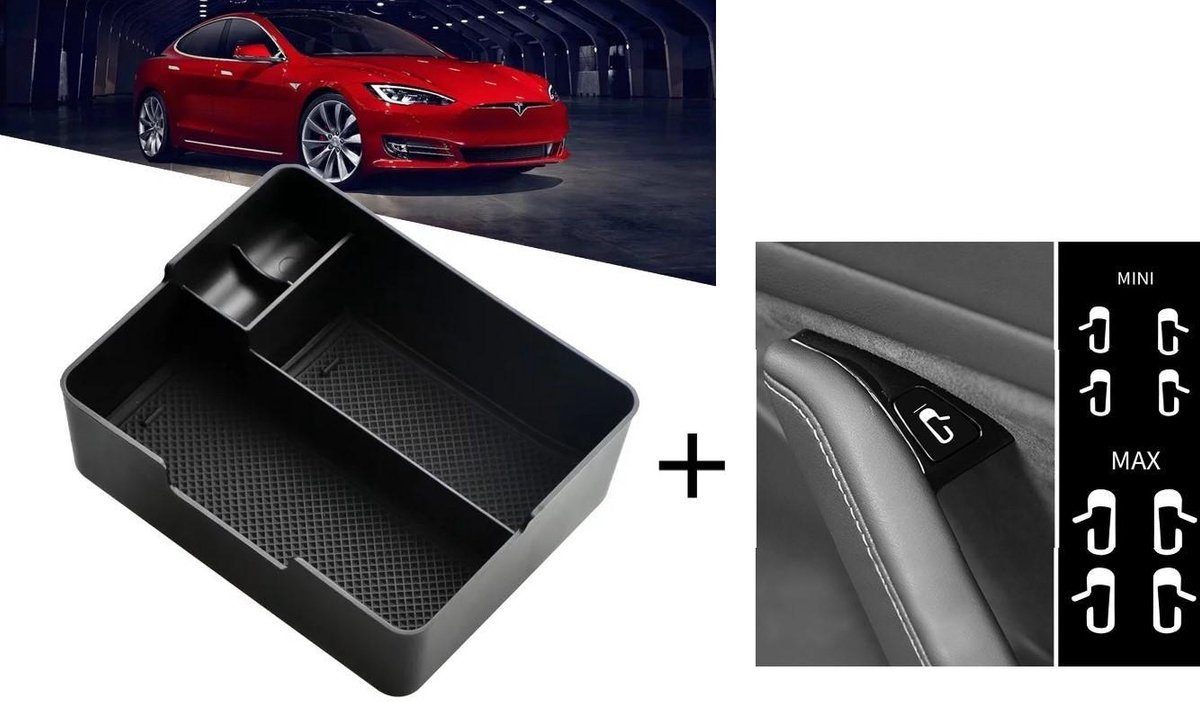 Tesla modèle 3 ensemble confort Console centrale organisateur et
