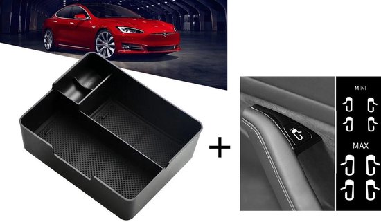 Tesla Model 3 Comfort Set Middenconsole Organizer en Deurknoppen Stickers  Auto... | bol.com