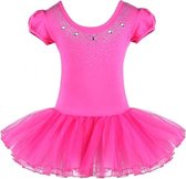 Balletpakje Ballerina glitter + Tutu - fuchsia - Ballet - maat 140