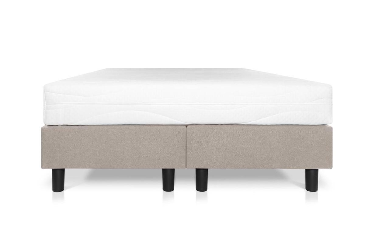 Boxspring Student Basic Beige - 120x200 cm - Pocket matras 7-zones