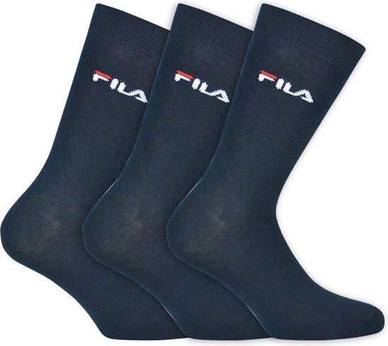 helper vee zout Fila - Normal Socks 3-Pack - Navy Sokken - 35-38 - Blauw | bol.com