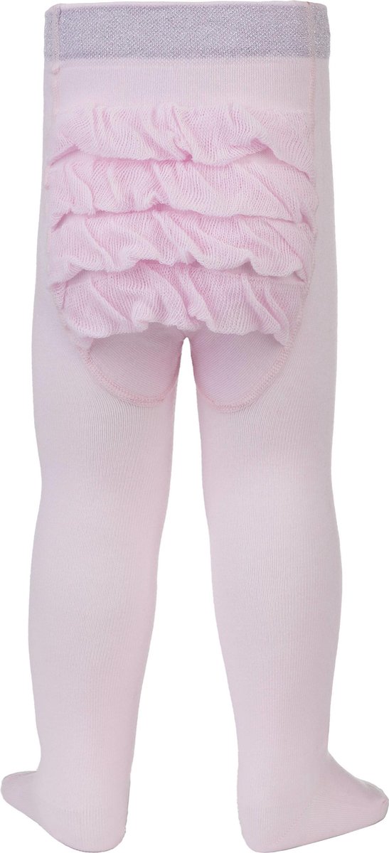 Babymaillot ruches achterkant effen roze, maat 80-86 (zoollengte 14), in geschenkdoos.
