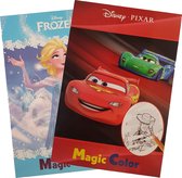 Magic blokken – kleurboek – toverblok – toverboeken - set van 2 tover boeken – kleurboek voor kinderen – Disney Pixar – Disney Frozen