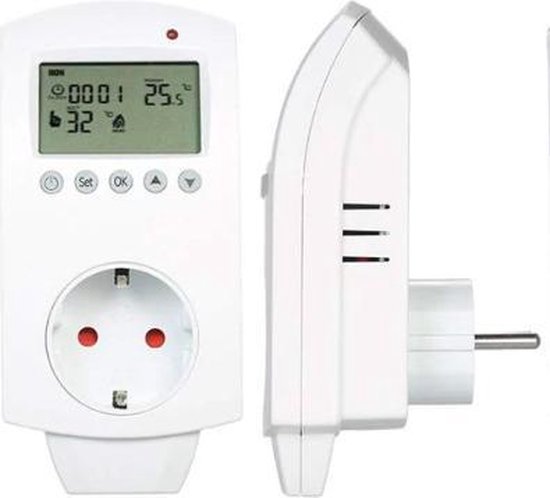 Thermostat de chauffage électrique - climatisation - contact enfichable  programmable | bol