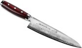 Couteau de chef japonais Yaxell Super Gou 20 cm 161 couches acier inoxydable damassé avec manche en toile micarta