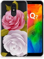 Back Cover LG Q7 TPU Siliconen Hoesje Roses