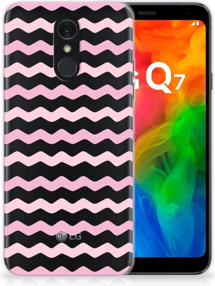 LG Q7 TPU bumper Waves Roze