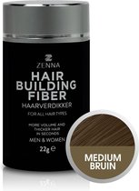 Zenna Hair Fibers Haarpoeder - Haarverdikker - Medium Bruin 22 gram