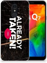 LG Q7 Siliconen hoesje met naam Already Taken Black