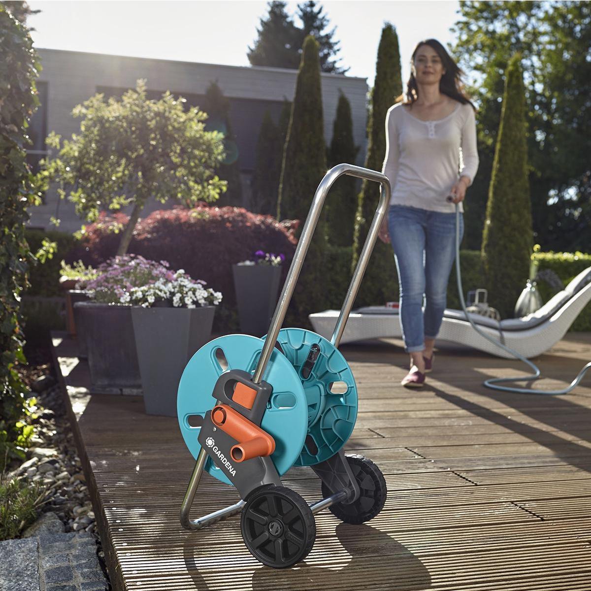 GARDENA CleverRoll S Slangenwagen - verstelbare handgreep - excl. tuinslang – foto 8