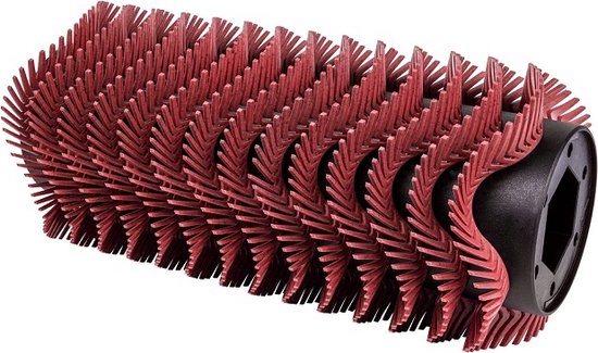 Foto: Batavia maxbrush rode heavy duty nylon metaal borstel geschikt voor chemisch reinigen geen water nodig beschadigd uw oppervlak niet maxxbrush 