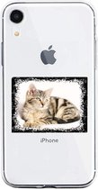 Siliconen telefoonhoesje Apple Iphone XR transparant poesje foto