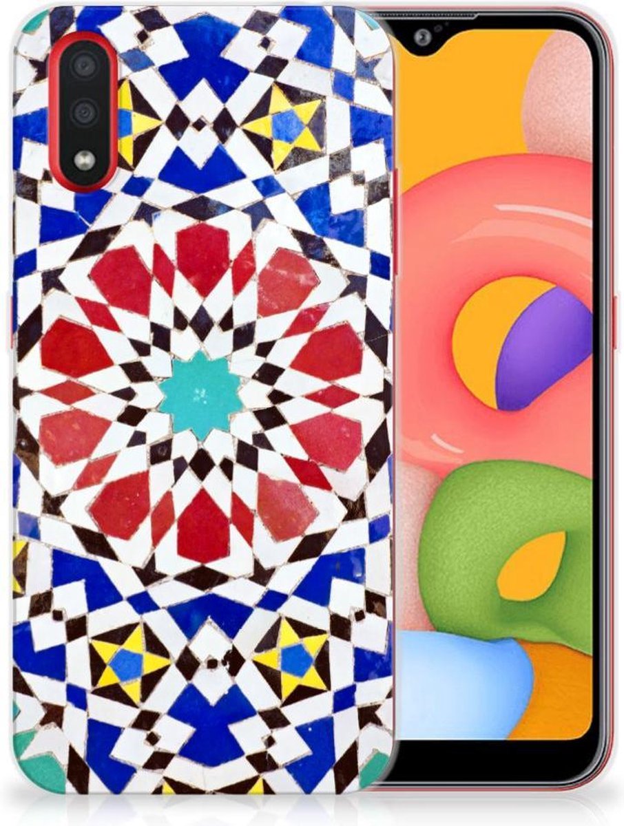 Samsung Galaxy A01 TPU Siliconen Hoesje Mozaïek