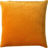 Dutch Decor DIAZ - Sierkussen velvet Golden Glow 45x45 cm - geel