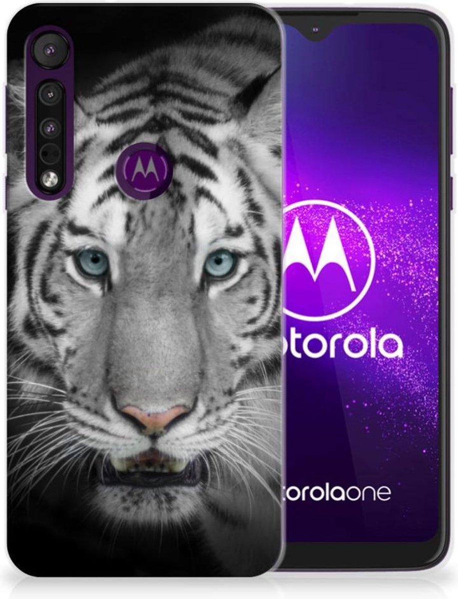 Motorola One Macro TPU Hoesje Tijger