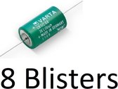 8 Stuks (8 Blisters a 1 st) Varta lithium 1/2 AA 3v axiaal