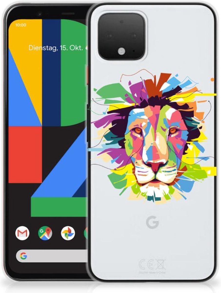 Google Pixel 4 Telefoonhoesje met Naam Lion Color