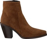 Notre-V Soho5 Enkellaarsjes - Enkelboots - Dames - Cognac - Maat 39