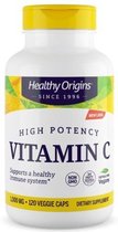 Vitamin C 1000 mg (Non-GMO L-Ascorbic Acid) 120 Vcaps - Healthy Origins