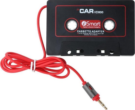 Casette Adapter AUX - auto radio casette naar aux, geschikt voor alle mobile devices met 3.5 mm AUX