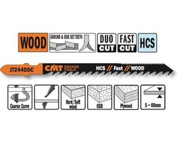 CMT JT244DDC-5 decoupeerzaag HCS 75 x 100 mm. 6tpi (hard/zacht hout, OSB, multiplex)