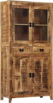 Dressoir hout Bruin (Incl LW Anti kras vilt) - wandkast - Buffetkast - opbergkast - Kast met lades - Woonkamer kast