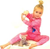 Frogs & Dogs - Premium - kinder pyjama - All you need is - hippe zebra print - roze/blauw - maat 110/116