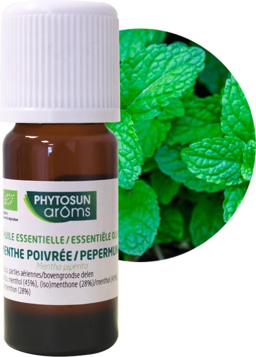 Goedkoopste Phytosun Essentiële Olie Pepermunt Bio – helpt bij misselijkheid 10ml