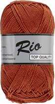 Lammy yarns Rio katoen garen - brick bruin (859) - naald 3 a 3,5 mm - 1 bol