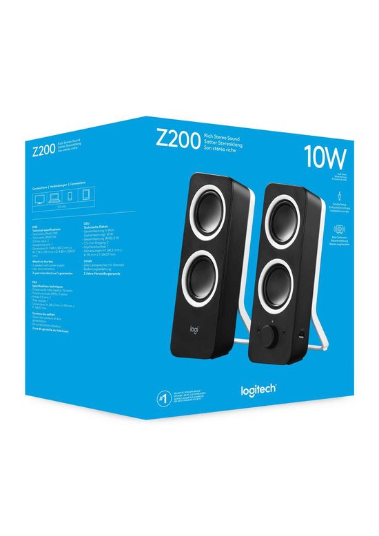 Logitech Z200 - Multimedia Speakers - Zwart - Logitech