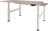 Zit Sta Bureau - Duo Elektrisch 160x80 robson -wit frame