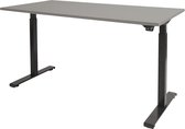 Zit Sta Bureau - Elektrisch 140x80 grijs -zwart frame