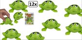 12x Knijp kikker 7 cm - carnaval thema feest kikkers dieren dier feest grappig en fout