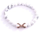 Kralen armband Wit Heren Dames Partner 19,5cm Howliet Natuursteen Galeara Fuori