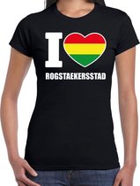 Carnaval I love Rogstaekersstad t-shirt zwart voor dames S