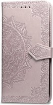 Apple iPhone 6 - 6s Bookcase - Roze - Bloemen - Portemonnee Hoesje - Pasjeshouder