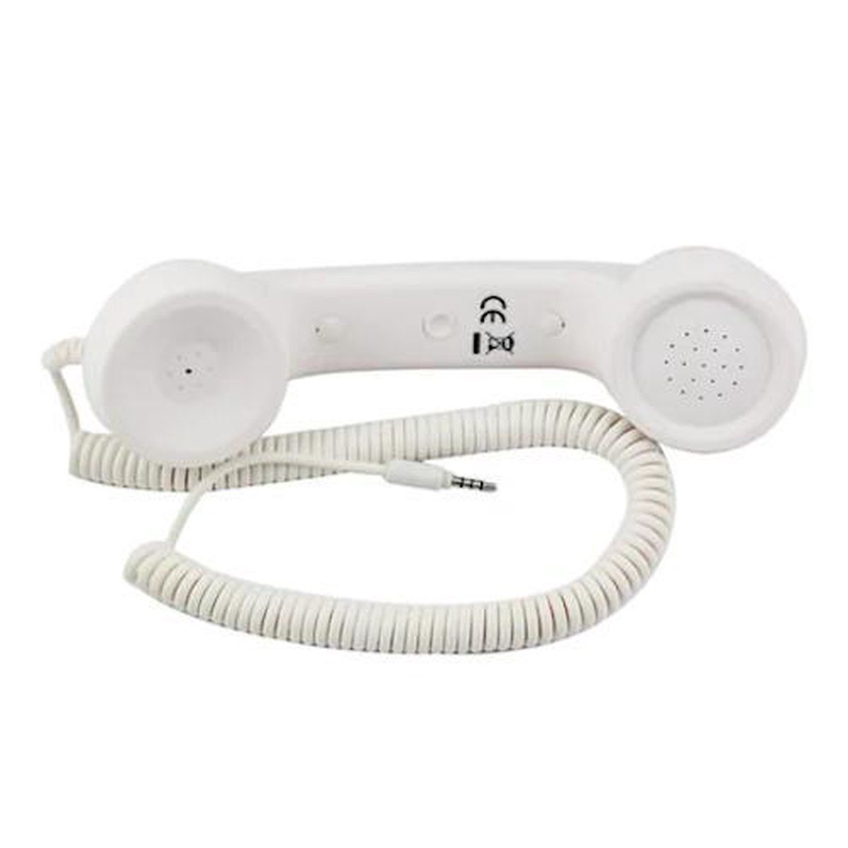 Combiné Téléphonique Rétro Vintage, Récepteur de Téléphone Portable MIC Microphone Haut-Parleur pour Téléphone Portable et Ordinateurs, Ancien Casque Téléphonique avec Prise 3,5 Mm (Rouge