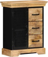 Dressoir Mangohout Ladekast (Incl LW 3d klok) - wandkast - Tv kast- opbergkast - Kast met ladeskast - opbergkast - Kast met lades