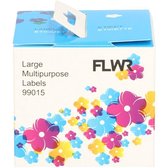 FLWR - Printetiket / 99015 / Wit - geschikt voor Dymo