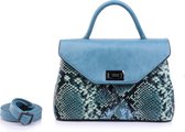 Classic chic handbag snake Qischa® blauw